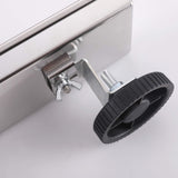 Stainless steel linear shower drain adjustable leveling feet detail