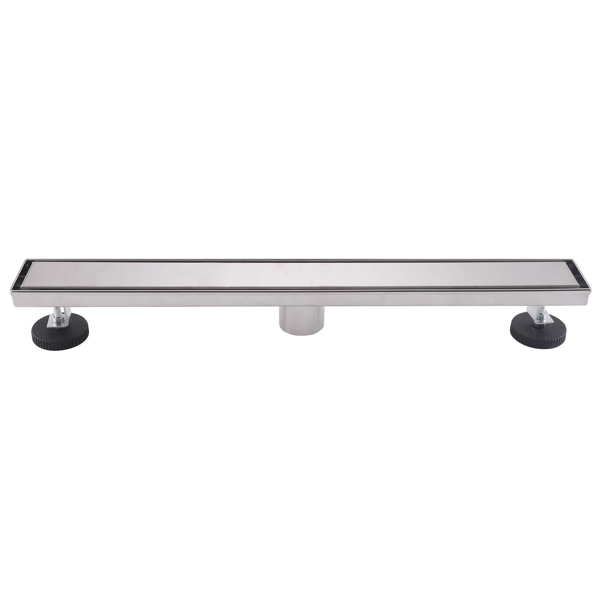 2-in-1 Linear Shower Drain 304 Stainless Steel Bathroom Floor Drain with Tile Insert Grate and Hair Strainer