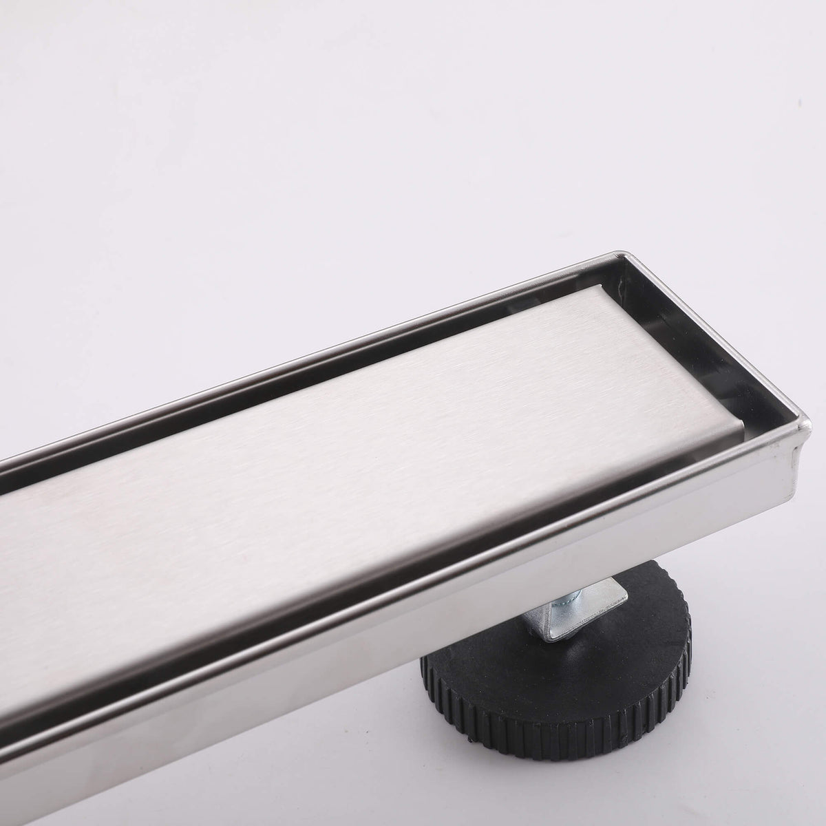 2-in-1 Linear Shower Drain 304 Stainless Steel Bathroom Floor Drain with Tile Insert Grate and Hair Strainer