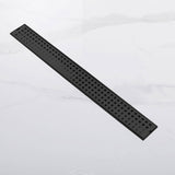 Matte black square grate for linear shower drain