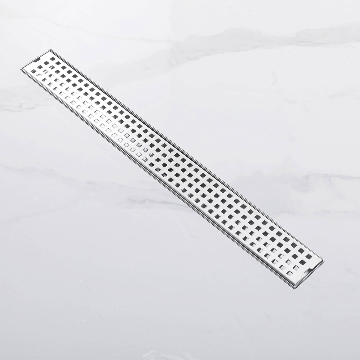 Stainless steel square grate for linear shower drain