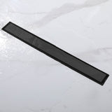 2-in-1 Linear Shower Drain 304 Stainless Steel Bathroom Floor Drain with Tile Insert Grate and Hair Strainer