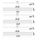 Linear Shower Drain Rectangular Floor Drain Square Hole Pattern Cover Grate Removable 304 Stainless Steel