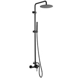 316 Stainless Steel Wall-Mounted Outdoor Shower with Rainfall Shower Head and Handheld Sprayer