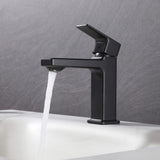 Modern Square Single-Hole Bathroom Faucet