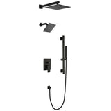 3-Function Rainfall Shower System with Wall Shower & Handheld