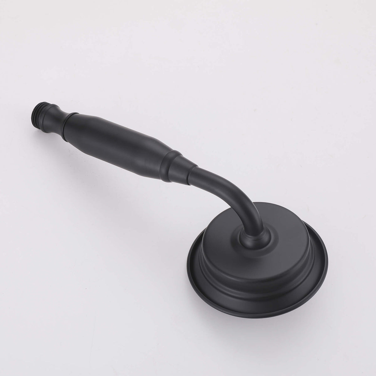 Back view of matte black handheld shower