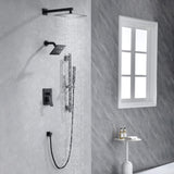 3-Function Rainfall Shower System with Wall Shower & Handheld