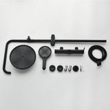 3-Function Exposed Stainless Steel Rain Shower Column with Waterfall Tub Filler