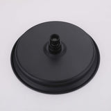 Back view of matte black rainfall shower head
