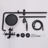 Complete matte black shower kit