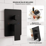Wall-Mounted Shower System with 10-Inch Rainfall Shower Head 3-Function Handheld Sprayer