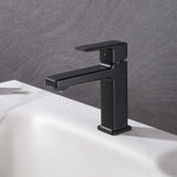 Modern Square Single-Hole Bathroom Faucet