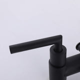 Twin-Column Freestanding Tub Filler with Dual Handles & Hand Shower