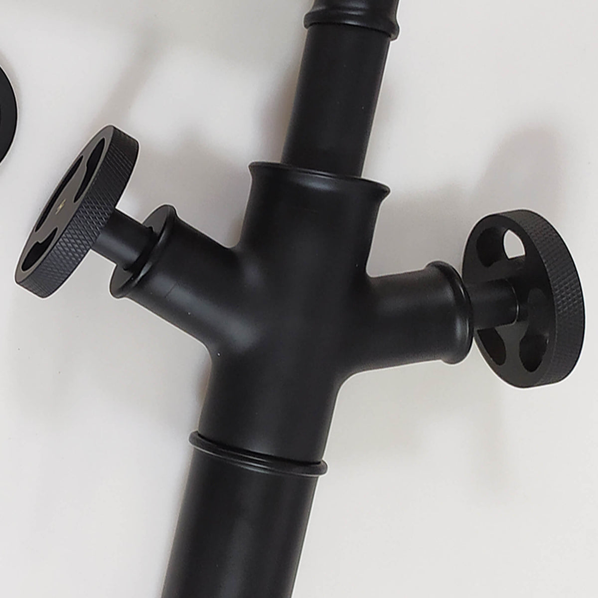 Industrial Pipe Bathroom Faucet for Vessel Sink Matte Black Tall Vanity Faucet