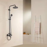 Wall mounted matte black shower set