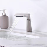 Designer Waterfall Faucet with Angled Body and Side Handle