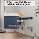 36-Inch Floating Bathroom Vanity with LED Lighting & 2 Drawers