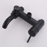 3-function diverter control for outdoor shower rain head, handheld shower, and tub spout