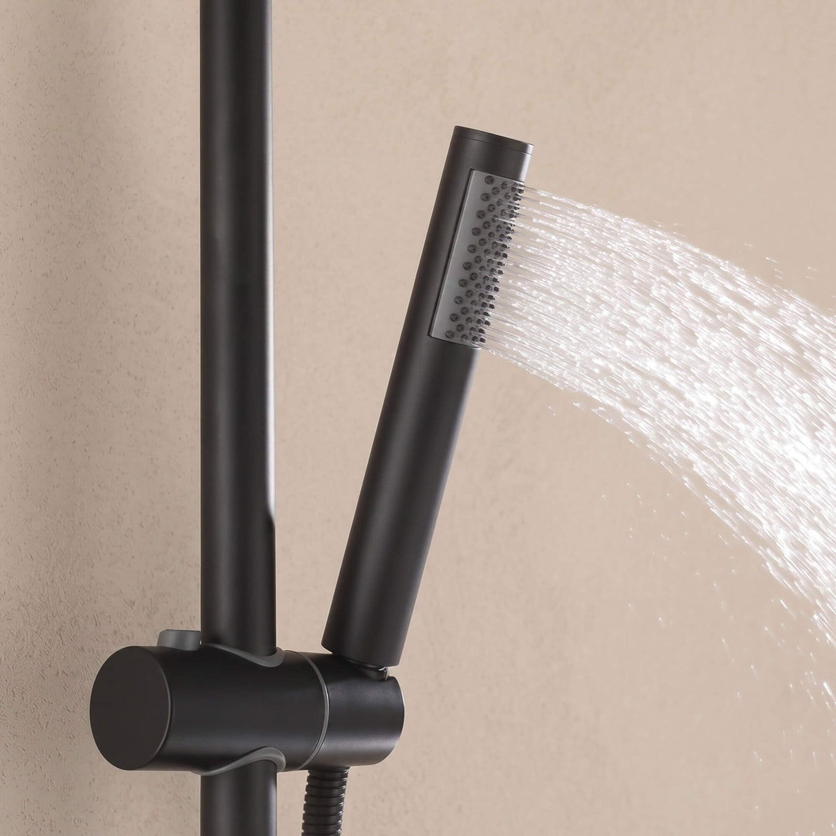 316 Stainless Steel Wall-Mounted Outdoor Shower with Rainfall Shower Head and Handheld Sprayer