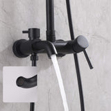 Close-up of outdoor shower tub spout with aerated water outlet for smooth rinsing