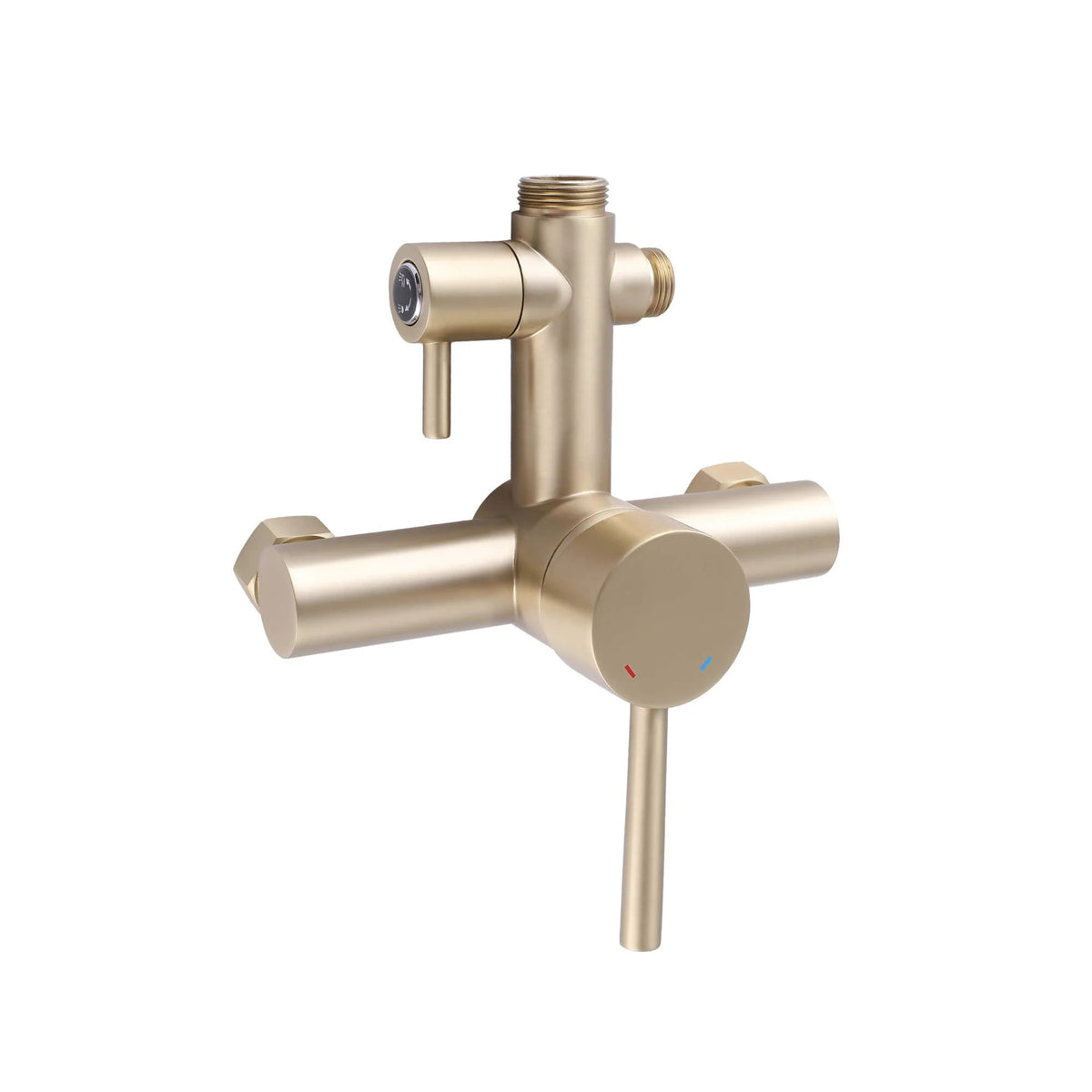 brushed gold outdoor shower valve wall mount hot and cold shower mixer valve with diverter