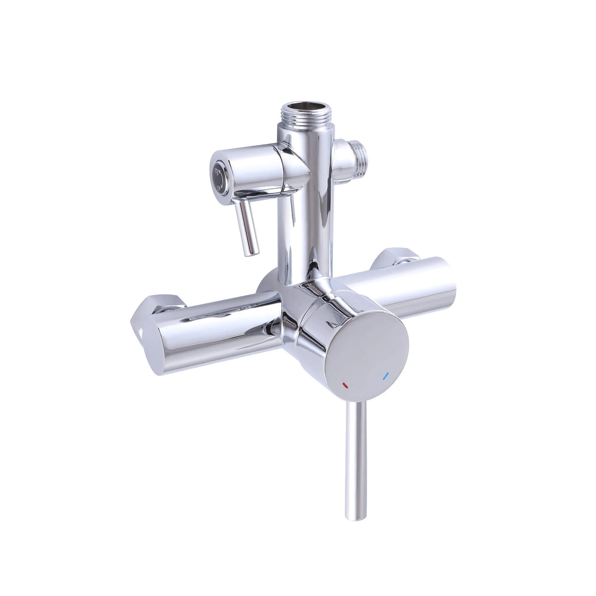 chrome outdoor shower valve wall mount hot and cold shower mixer valve with diverter