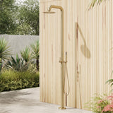 Freestanding Outdoor Shower with Detachable Hand Shower for Pools and Gardens