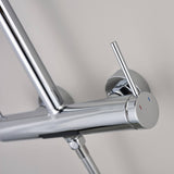 3-Function Exposed Stainless Steel Rain Shower Column with Waterfall Tub Filler