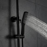 10-Inch Matte Black Thermostatic Shower System with Tub Spout