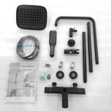 10-Inch Matte Black Thermostatic Shower System with Tub Spout