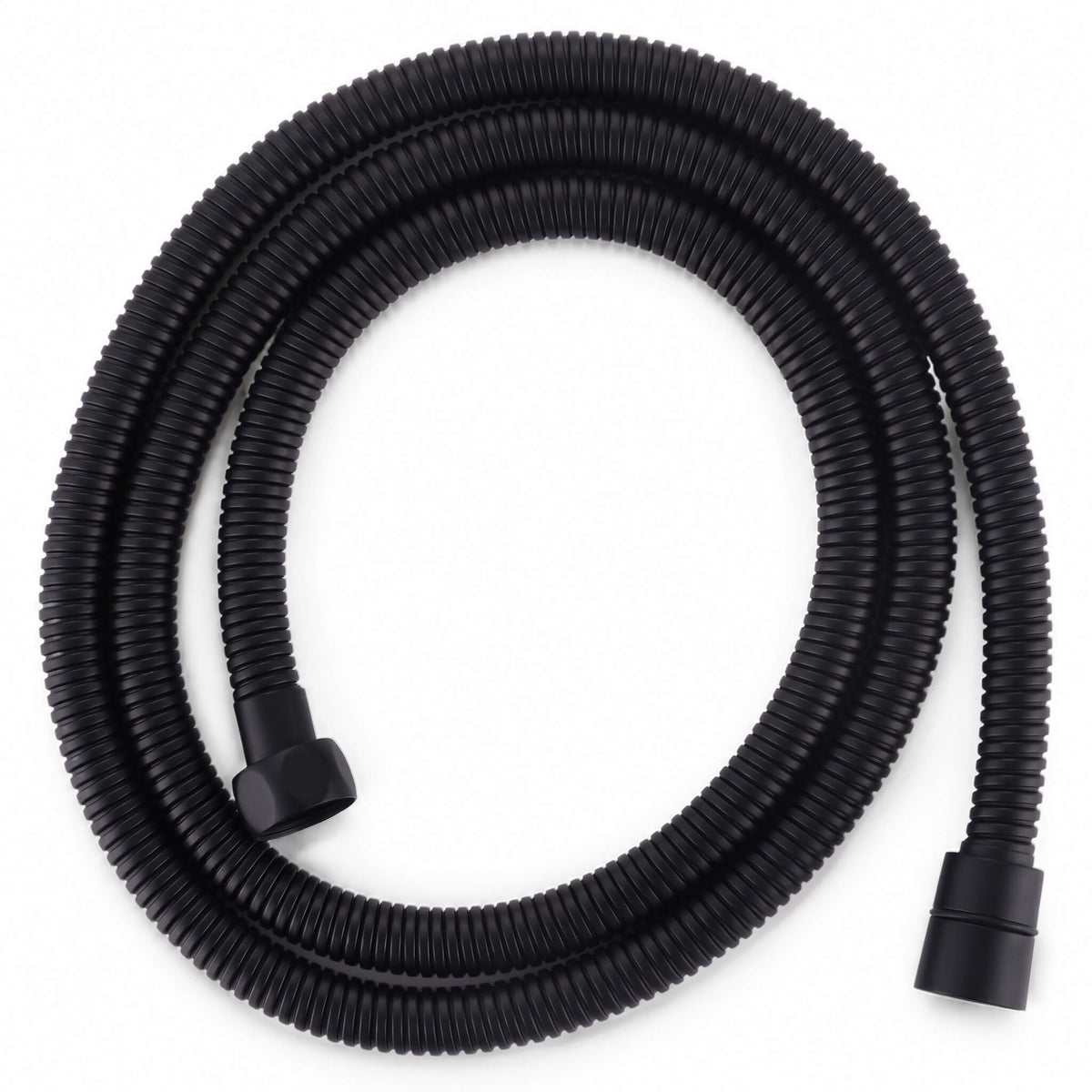 Matte black flexible hand shower hose for freestanding tub faucet