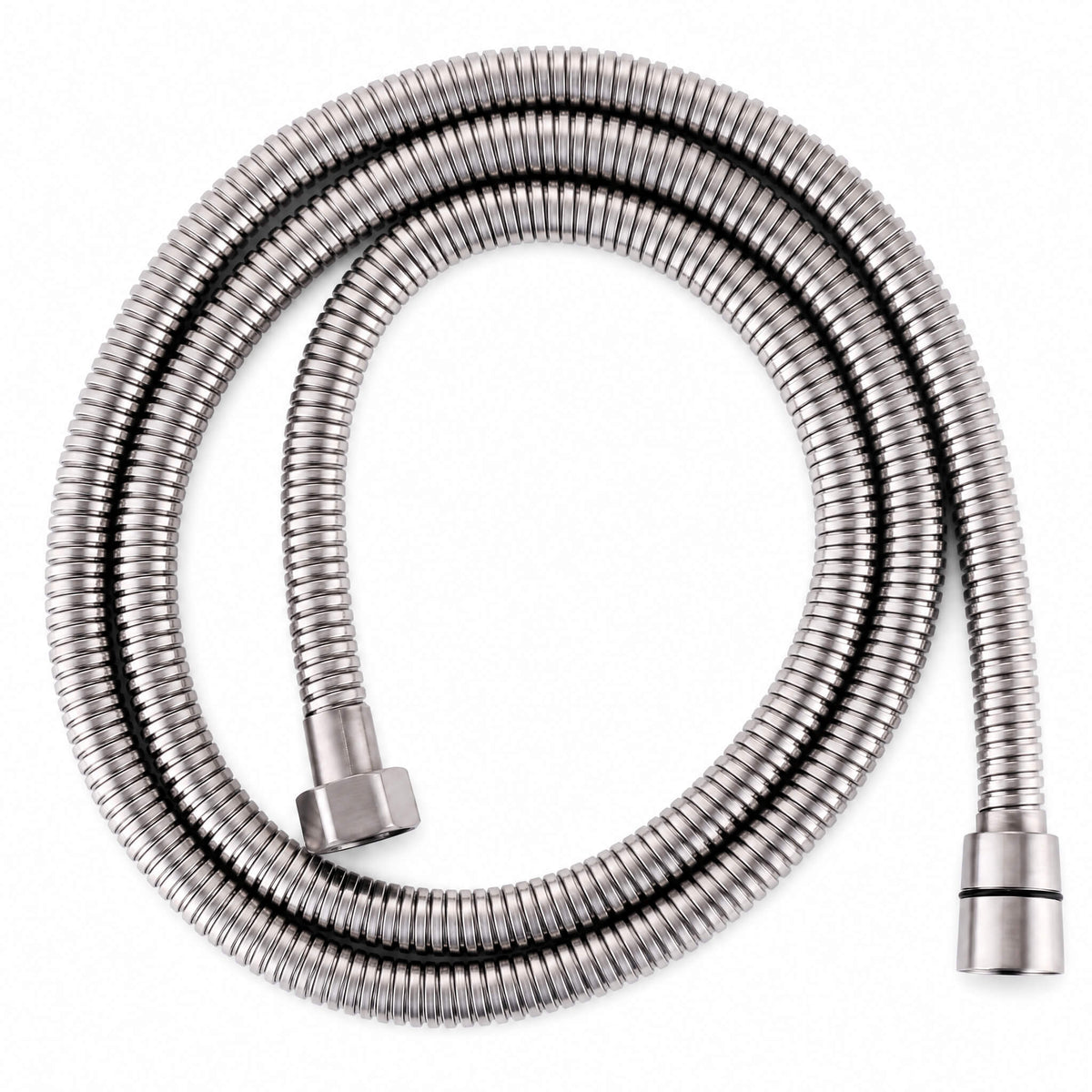 Brushed nickel flexible hand shower hose for freestanding tub faucet