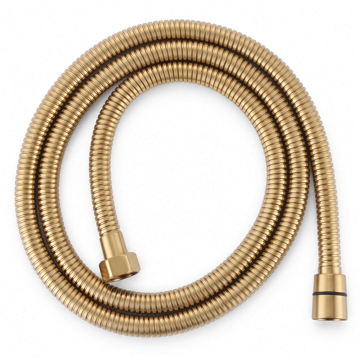 Brushed gold flexible hand shower hose for freestanding tub faucet