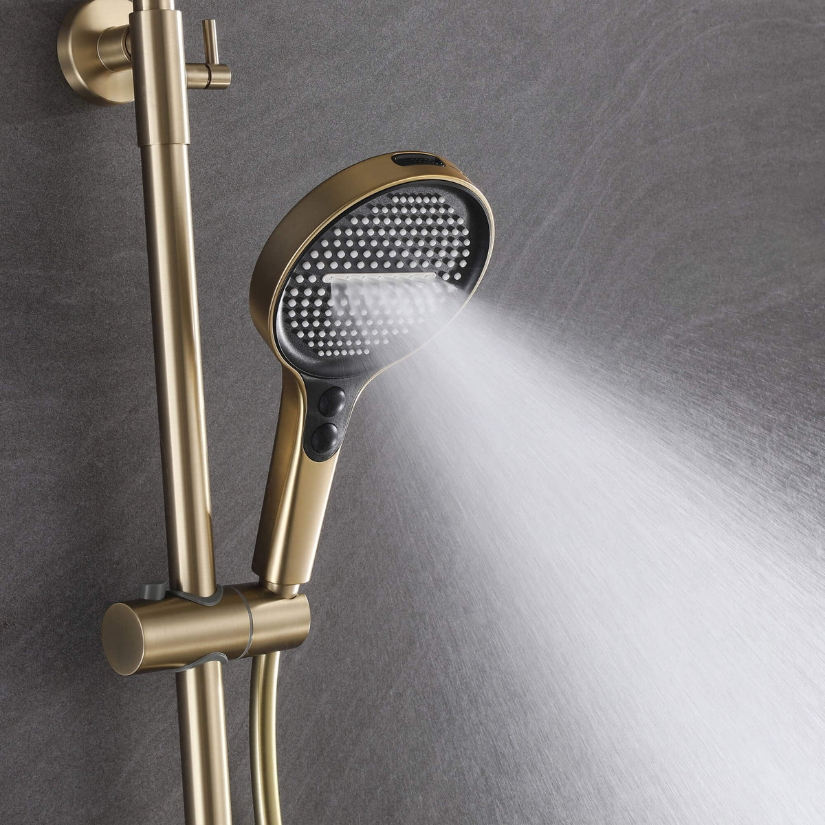 Modern 3-Function Shower System with Rainfall Head, Hand Spray & Waterfall Outlet