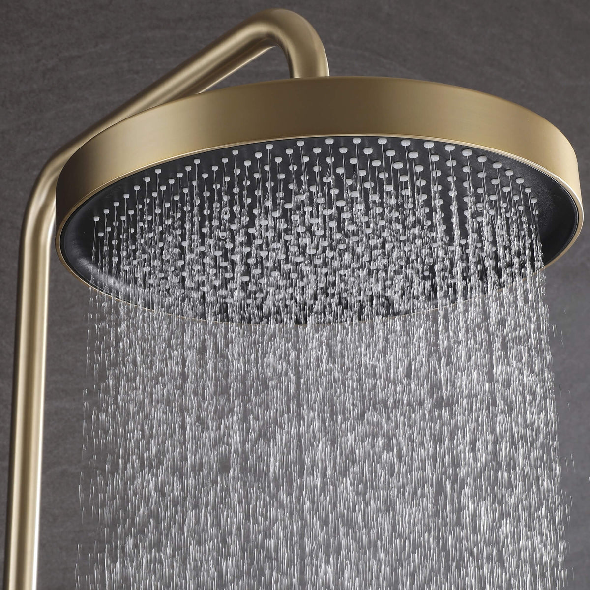 Modern 3-Function Shower System with Rainfall Head, Hand Spray & Waterfall Outlet