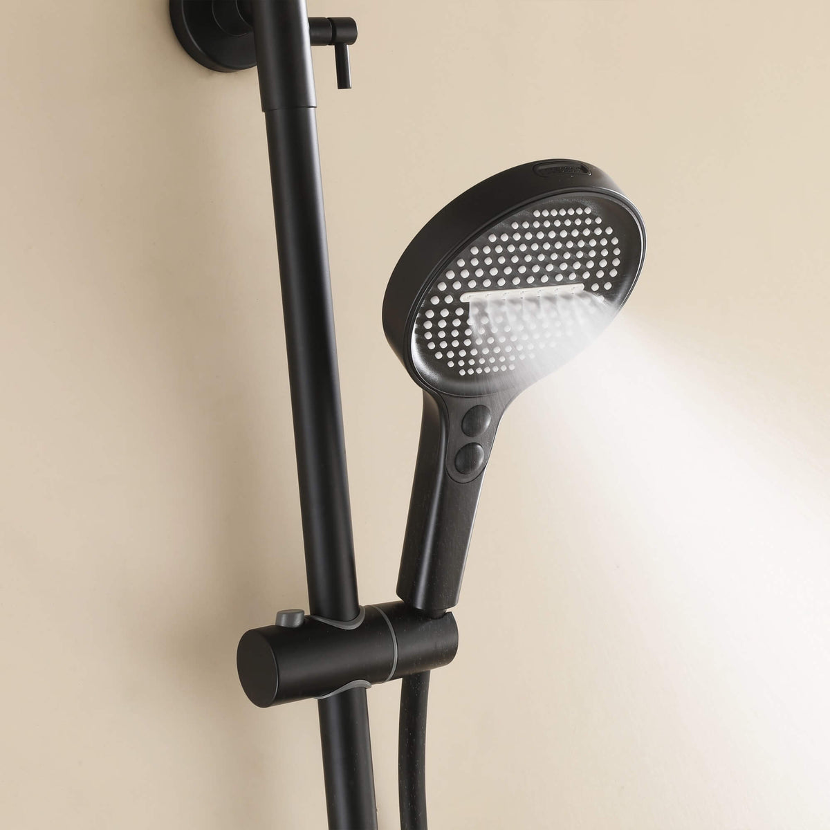 Modern 3-Function Shower System with Rainfall Head, Hand Spray & Waterfall Outlet