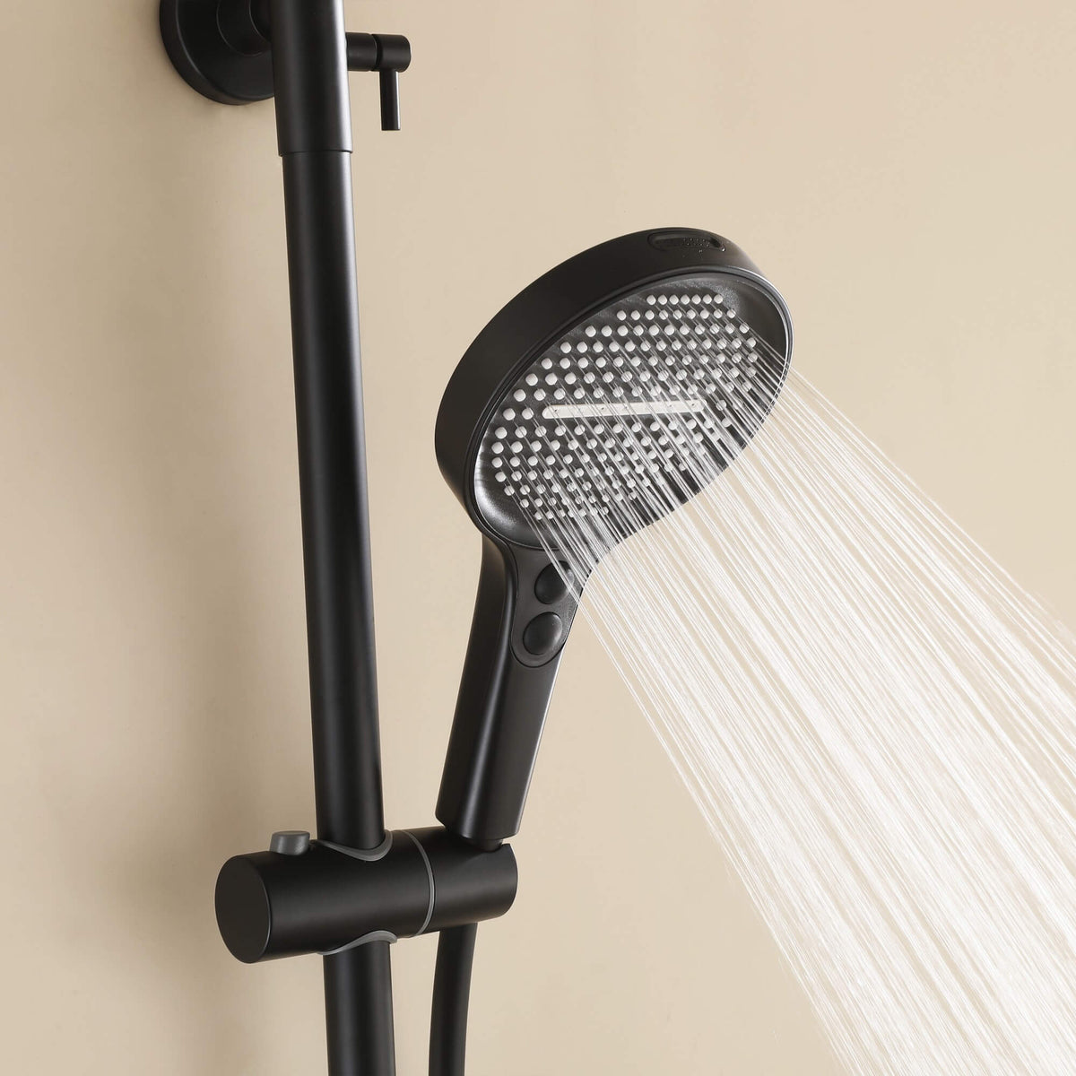 Modern 3-Function Shower System with Rainfall Head, Hand Spray & Waterfall Outlet