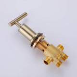 Brushed Gold 5-Hole Roman Tub Faucet with Hand Shower