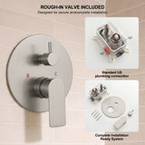Shower System with 5-Setting Shower Head and 3-Setting Handheld Spray