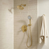 Shower System with 5-Setting Shower Head and 3-Setting Handheld Spray
