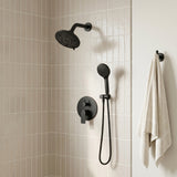 Shower System with 5-Setting Shower Head and 3-Setting Handheld Spray