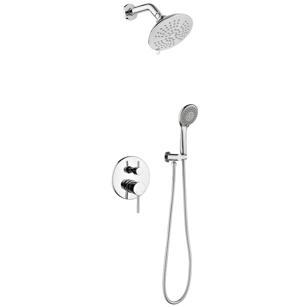 Bathroom Shower Faucet Set with 5-Function Rain Shower Head