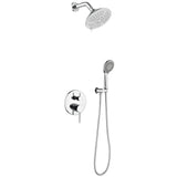 Shower System with 5-Setting Shower Head and 3-Setting Handheld Spray