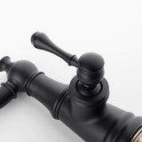 Single Hole Bathroom Faucet with Curved Spout Vintage Vanity Sink Mixer Tap