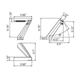 Designer Waterfall Faucet with Angled Body and Side Handle