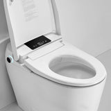 Smart bidet toilet with open heated seat and integrated washing system