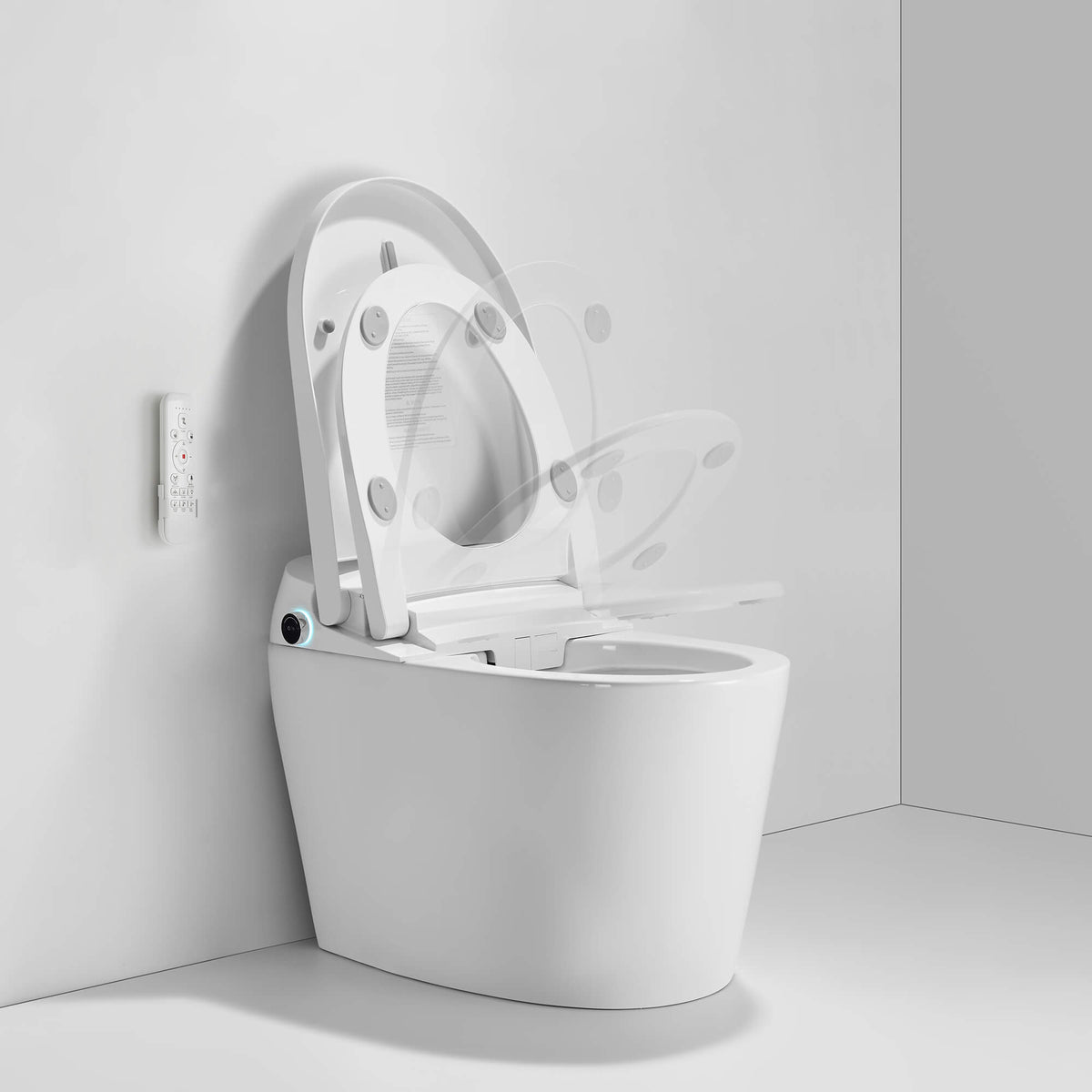 Smart toilet with automatic lid and seat opening system