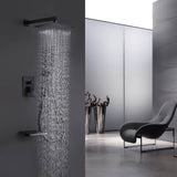 3-Function Concealed Rain Shower System with Waterfall Tub Spout