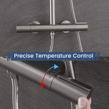 Thermostatic shower mixer with precise temperature control and 40-degree safety setting